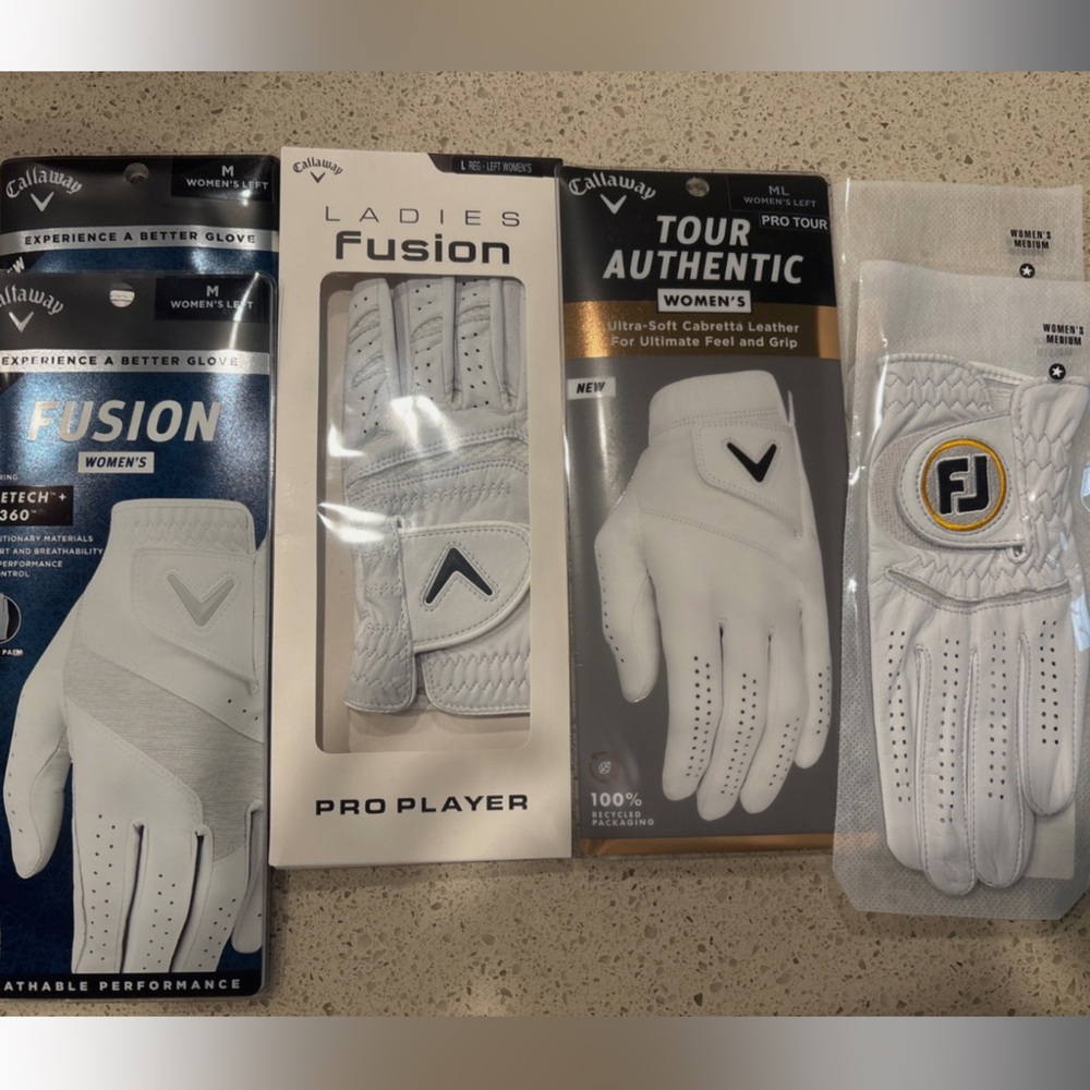 Callaway and FootJoy gloves - lot of 6